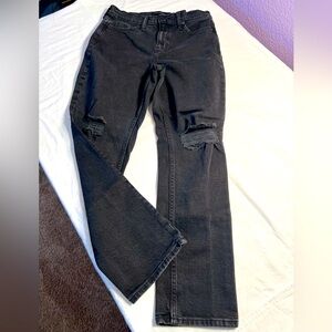 NWOT Banana Republic Black High Rise Straight Leg Jeans Sz 2/26